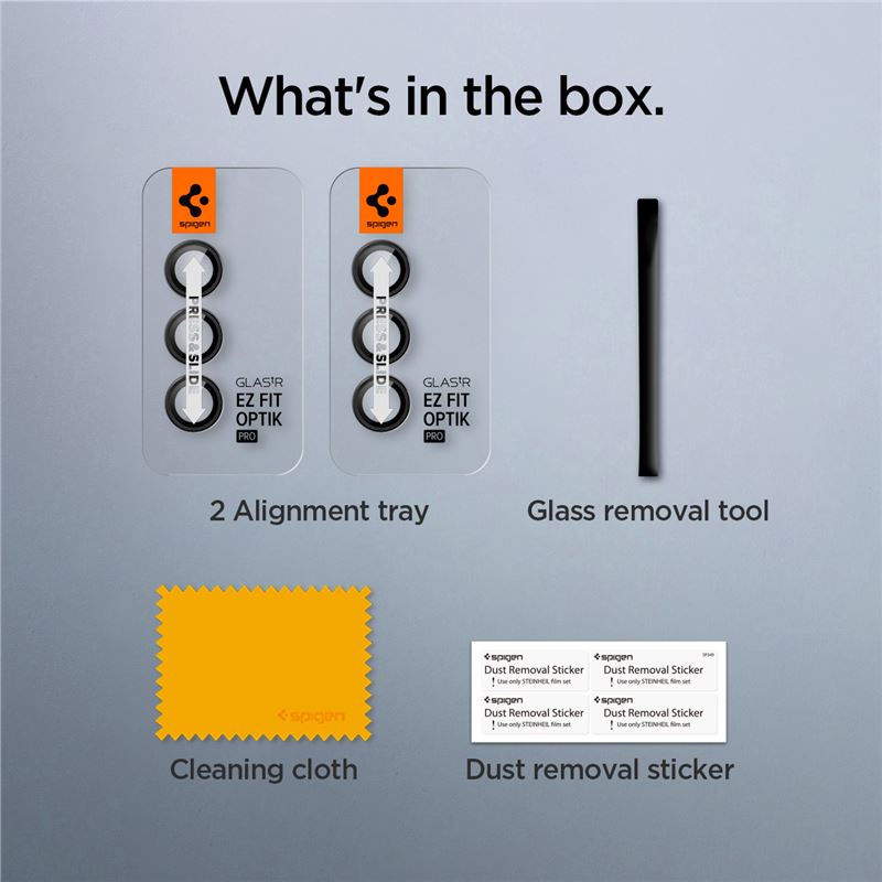 Set 2x3 protectii sticla camera foto Spigen Optik EZ FIT compatibil cu Samsung Galaxy S24 Plus Black (Ingredi, AGL07433) by www.silkase.ro